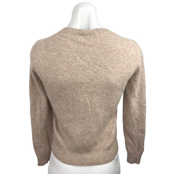 Quince Brown 100% Cashmere Cozy Knit Crew Long Sleeve Pullover Sweater Top Sz S - Picture 2 of 4